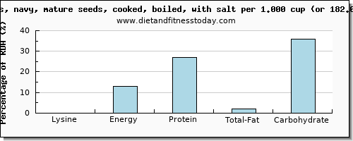 lysine and nutritional content in beans