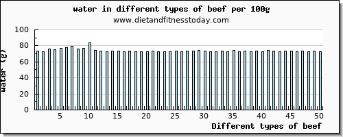 beef water per 100g