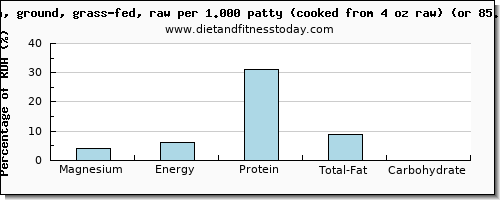 magnesium and nutritional content in bison