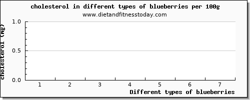 blueberries cholesterol per 100g