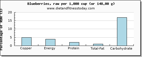 copper and nutritional content in blueberries