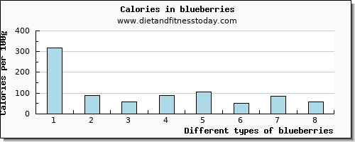 blueberries protein per 100g