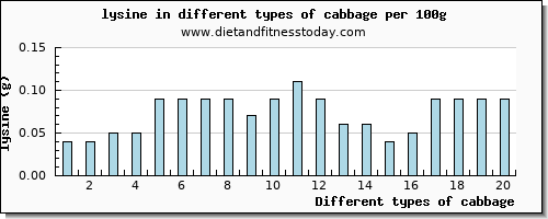 cabbage lysine per 100g