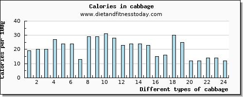 cabbage magnesium per 100g