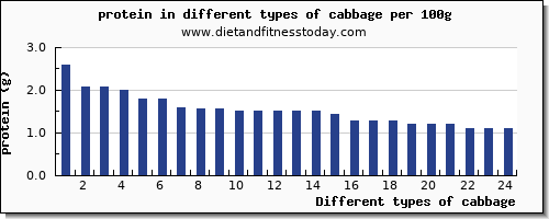 cabbage protein per 100g