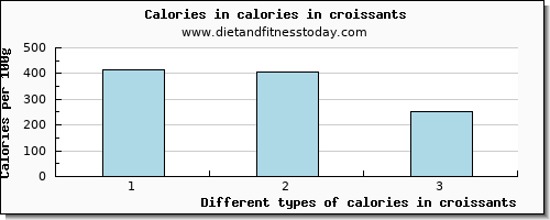 calories in croissants energy per 100g