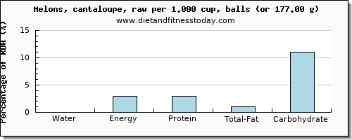 water and nutritional content in cantaloupe