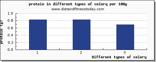 celery protein per 100g