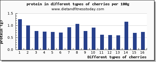 cherries protein per 100g