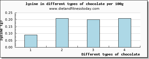 chocolate lysine per 100g