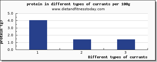 currants protein per 100g