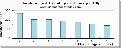 duck phosphorus per 100g