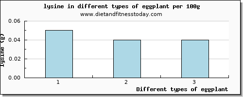 eggplant lysine per 100g