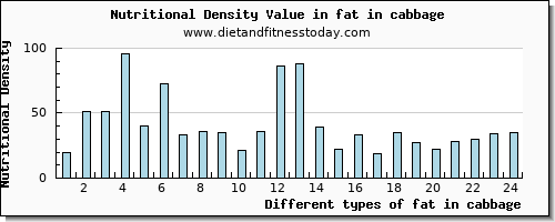 fat in cabbage total fat per 100g