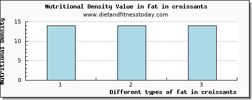 fat in croissants total fat per 100g