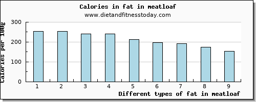 fat in meatloaf total fat per 100g