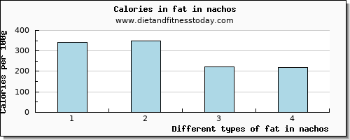 fat in nachos total fat per 100g