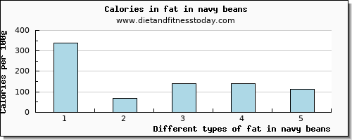 fat in navy beans total fat per 100g