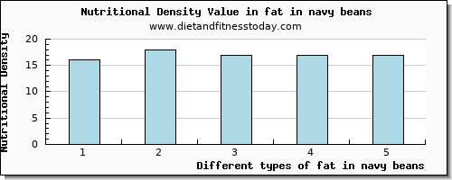 fat in navy beans total fat per 100g