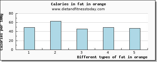 fat in orange total fat per 100g
