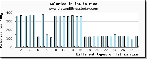 fat in rice total fat per 100g