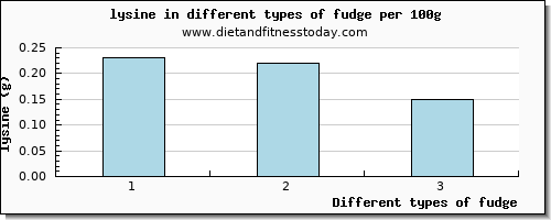 fudge lysine per 100g