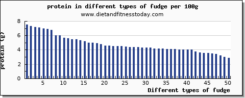 fudge protein per 100g