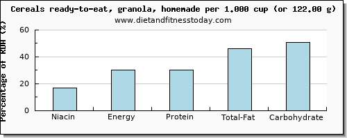 niacin and nutritional content in granola