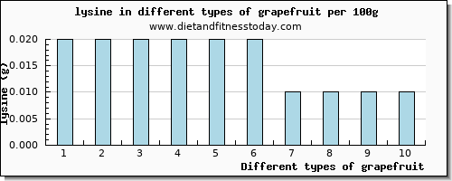 grapefruit lysine per 100g