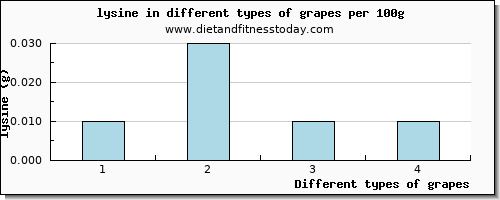 grapes lysine per 100g