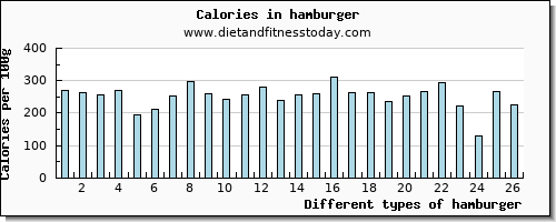 hamburger copper per 100g