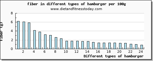 hamburger fiber per 100g