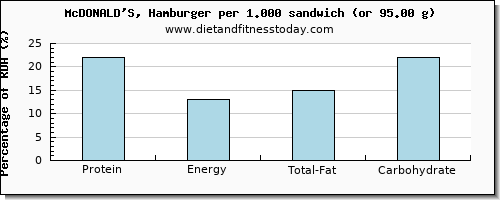 protein and nutritional content in hamburger