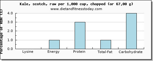 lysine and nutritional content in kale