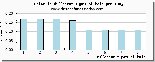 kale lysine per 100g