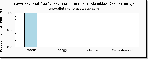 protein and nutritional content in lettuce