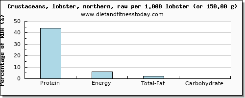 protein and nutritional content in lobster