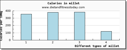 millet protein per 100g