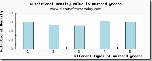 mustard greens vitamin e per 100g