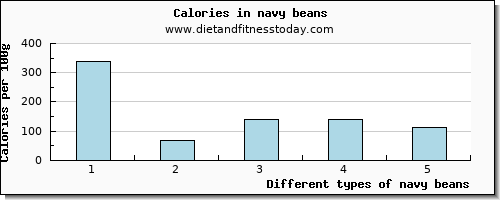 navy beans niacin per 100g