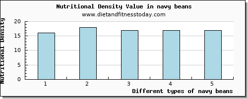 navy beans niacin per 100g