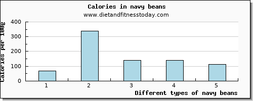 navy beans riboflavin per 100g