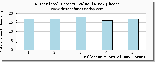 navy beans sodium per 100g