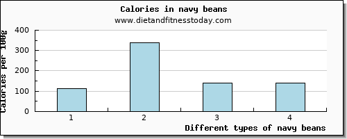 navy beans vitamin e per 100g