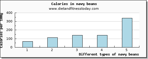 navy beans water per 100g