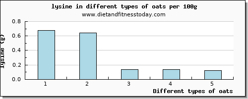 oats lysine per 100g