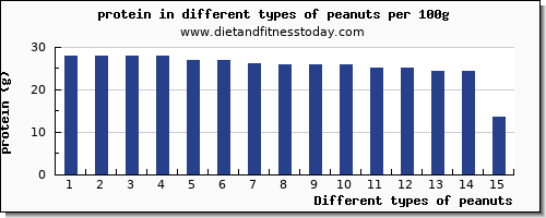 peanuts protein per 100g