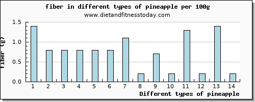 pineapple fiber per 100g