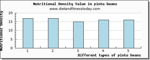 pinto beans glucose per 100g