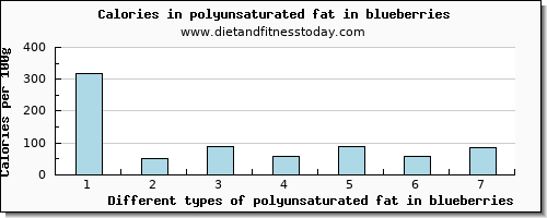 polyunsaturated fat in blueberries fatty acids, total polyunsaturated per 100g